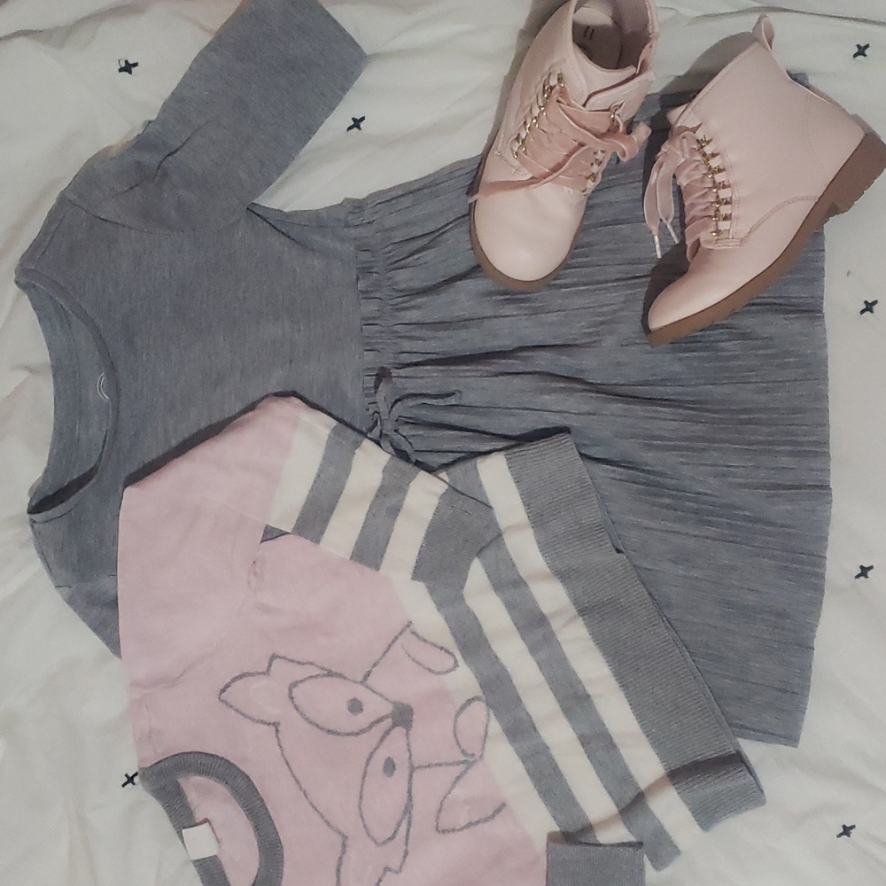 2pc bundle = Gap sweater &  gray dress